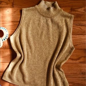 SOLD ✨ Metallic Golden Mock Neck Sweater ✨